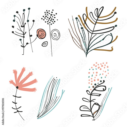 A selection of various flowers arranged on a clean white surface