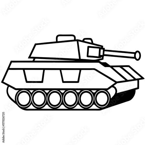 tank isolated on white background