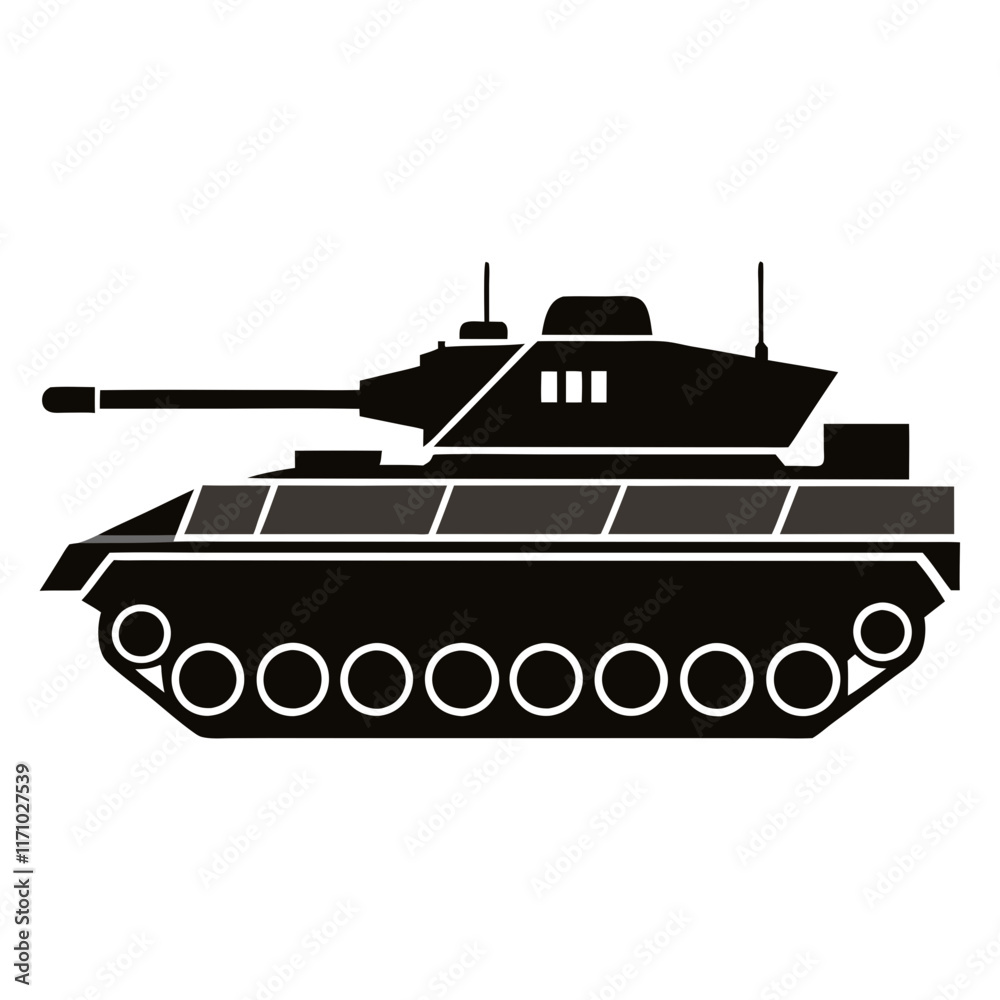 Fototapeta premium tank isolated on white background