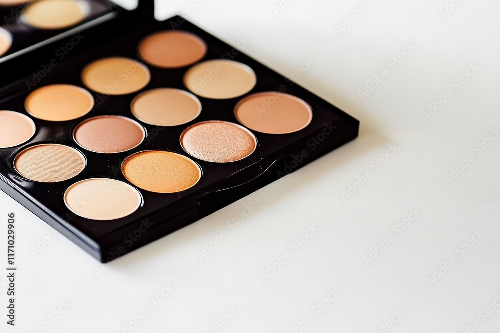 Palette features range of skin tone shades, ideal for makeup app Palette features range of skin tone shades, ideal for makeup app