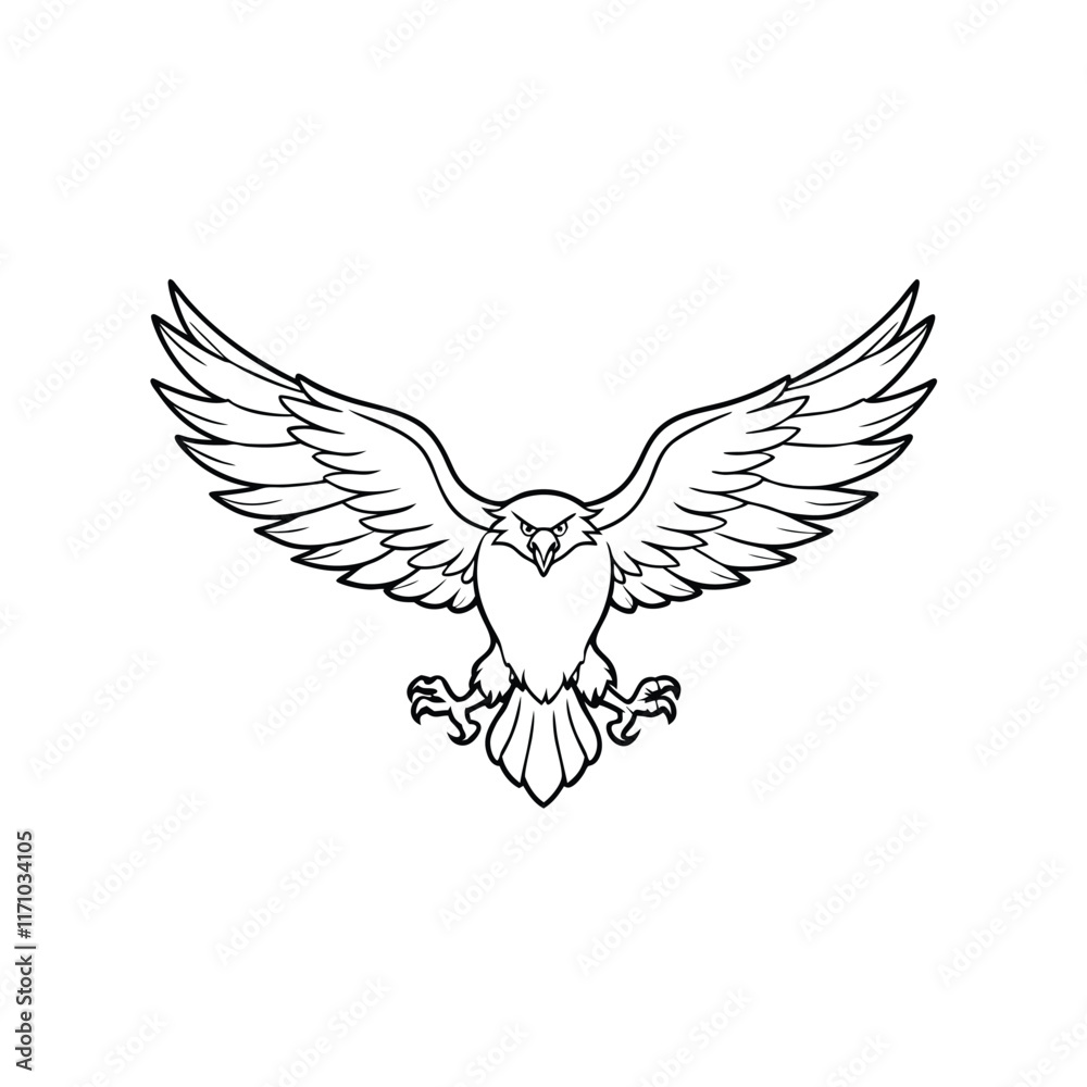 Fototapeta premium Bold and Fierce Eagle Artwork for Illustrations and Branding