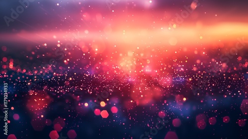 a blurry image of a colorful sky with a lot of stars and lights in it