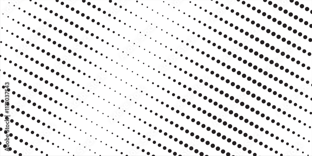 Naklejka premium Background with monochrome dotted texture. Polka dot pattern template
