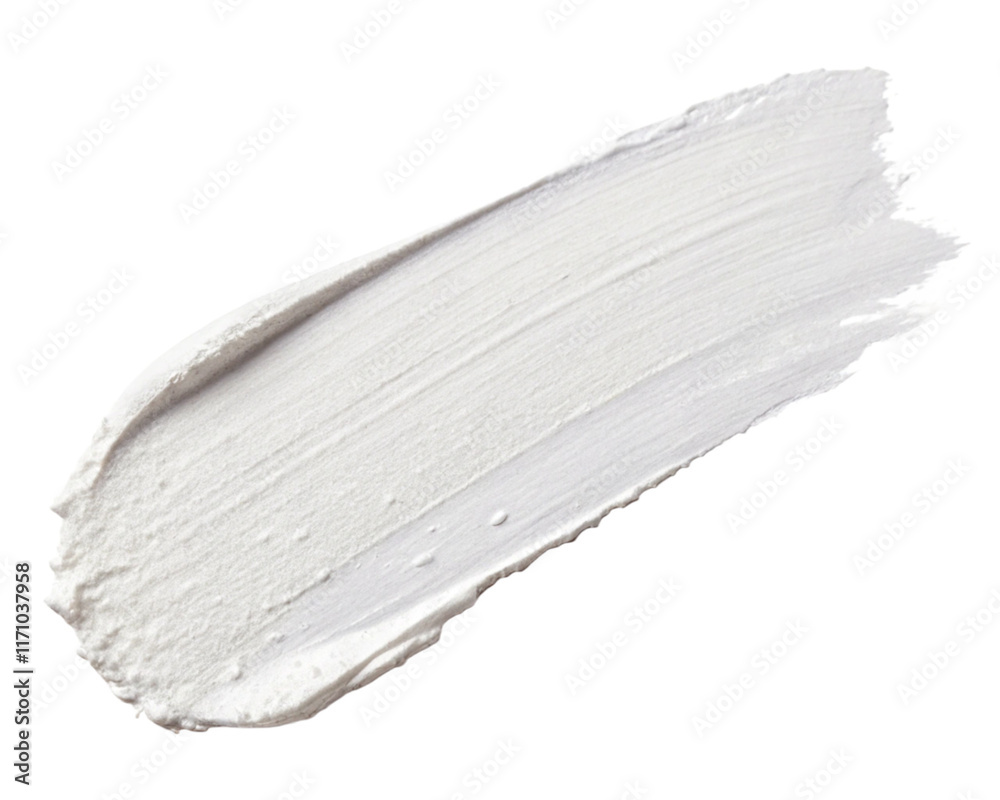 White Paint stroke isolated on white White Paint stroke isolated on white