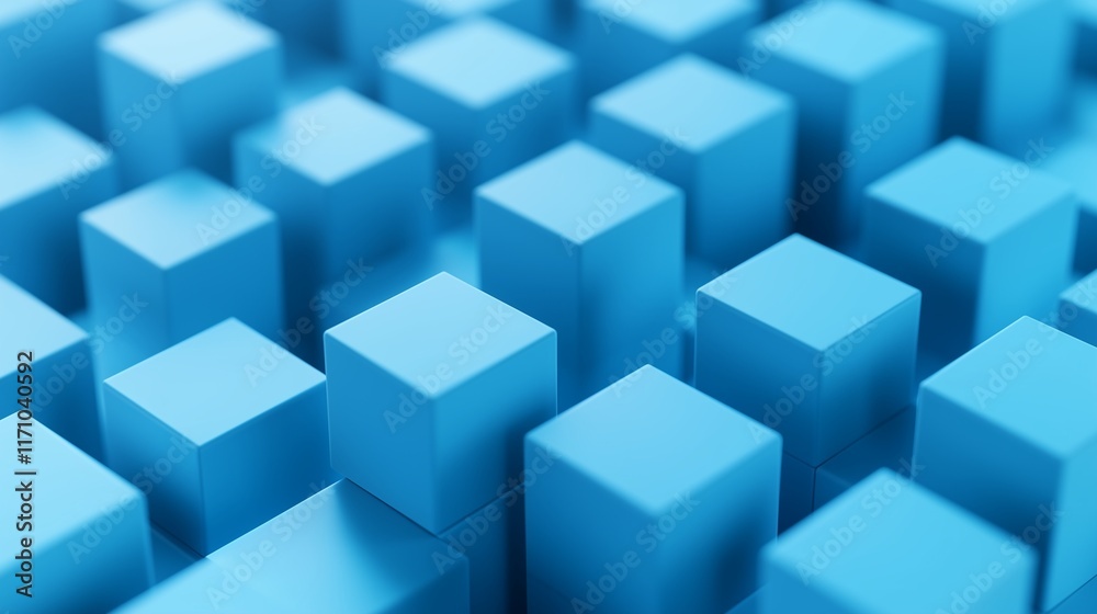 Minimalist abstract background with azure blue 3D cubes in an isometric perspective, featuring a smooth, clean design with subtle gradients. The HD capture highlights the depth and detail. Minimalist abstract background with azure blue 3D cubes in an isometric perspective, featuring a smooth, clean design with subtle gradients. The HD capture highlights the depth and detail.