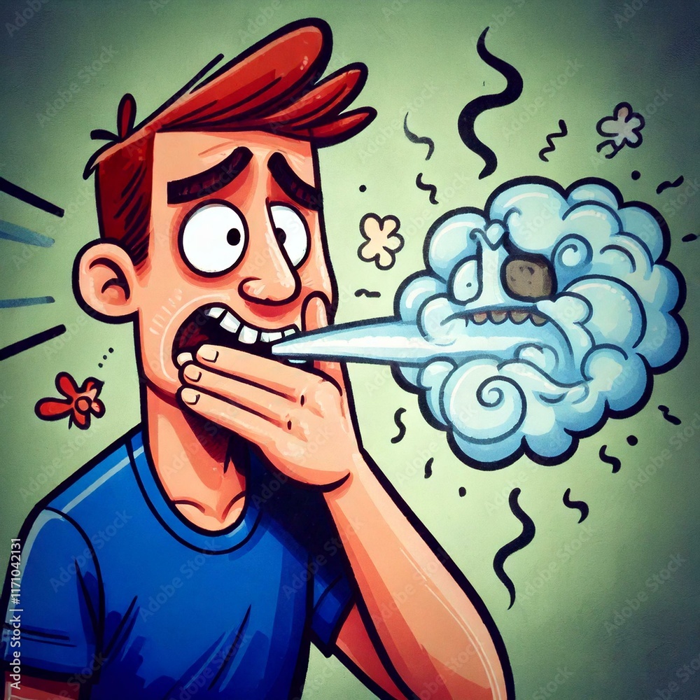 Fototapeta premium bad breath and halitosis