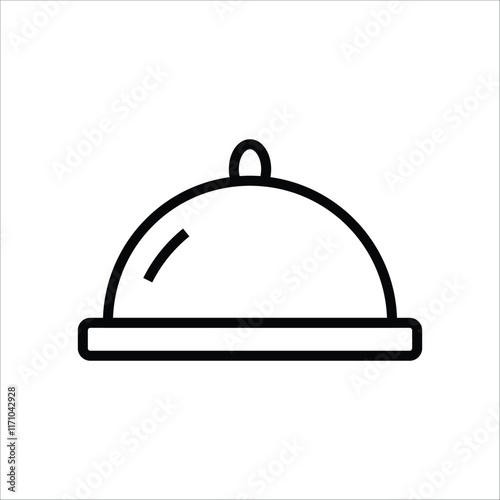 food tray vector icon line template