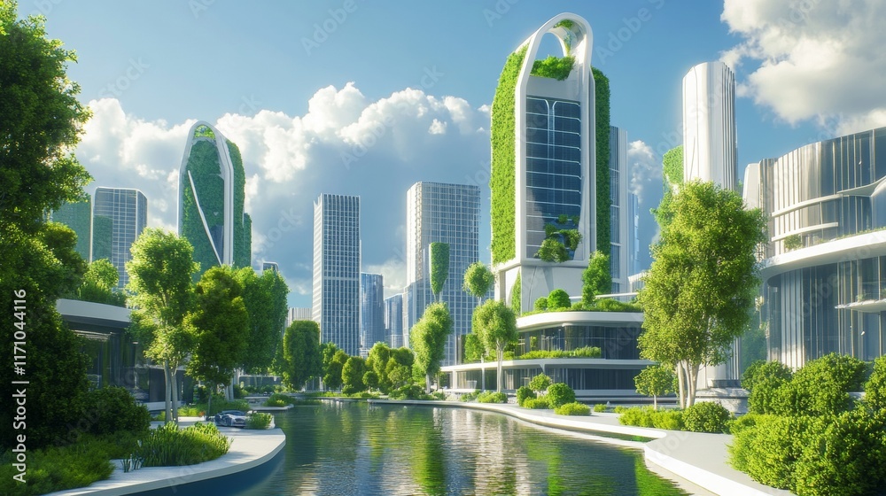 Obraz premium ecological futuristic city