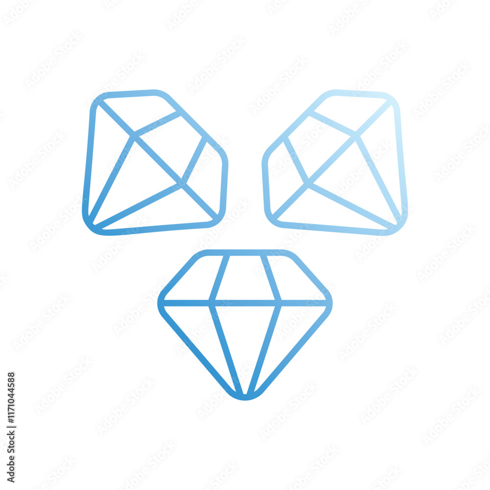 Diamonds vector icon Diamonds vector icon