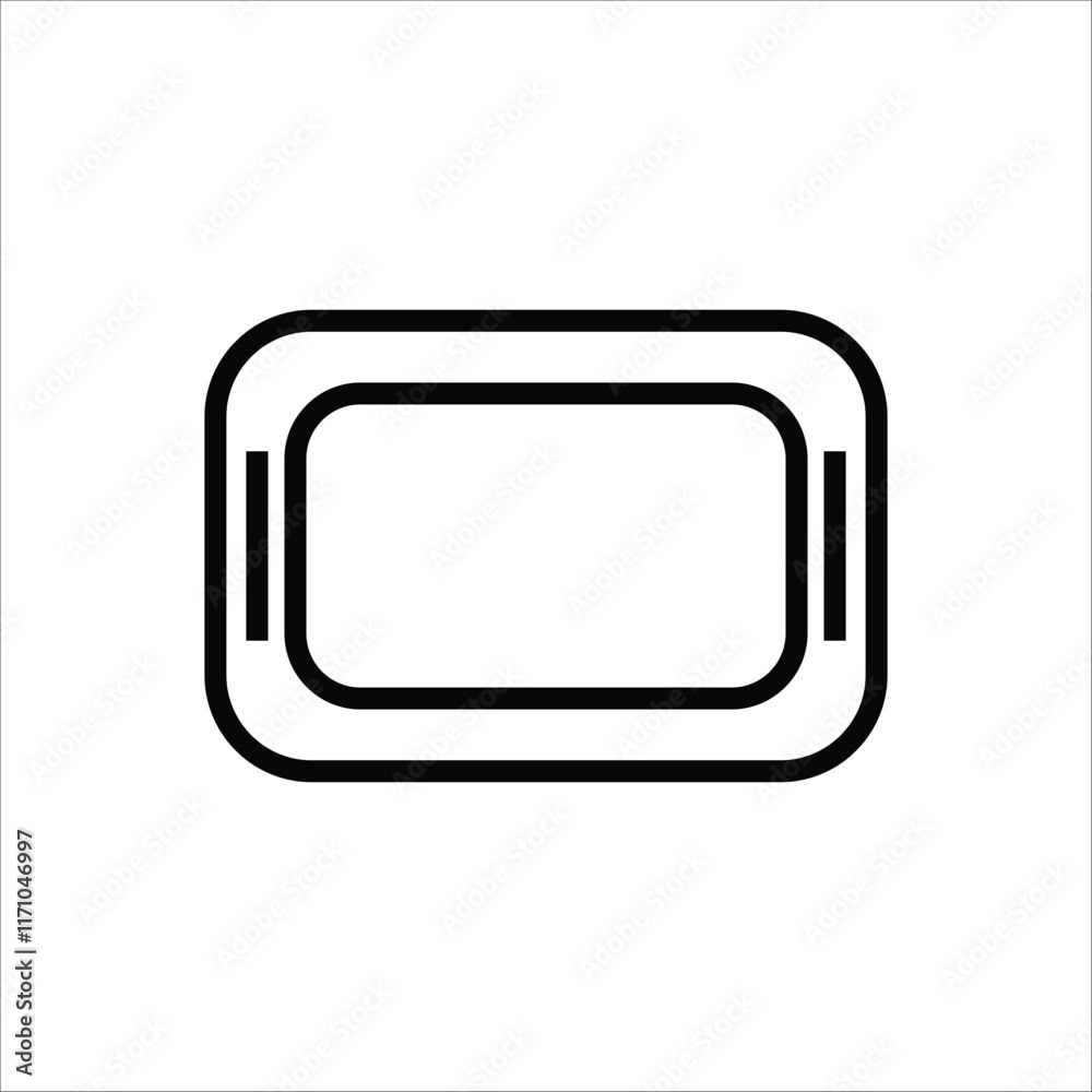 food tray vector icon line template food tray vector icon line template