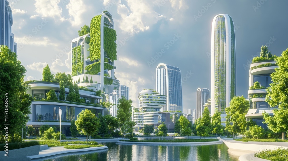 Obraz premium ecological futuristic city