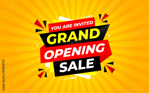 Grand opening sale banner. Grand opening sale banner template for social media, website, business, marketing, and advertising. Grand opening abstract vector design Illustration.