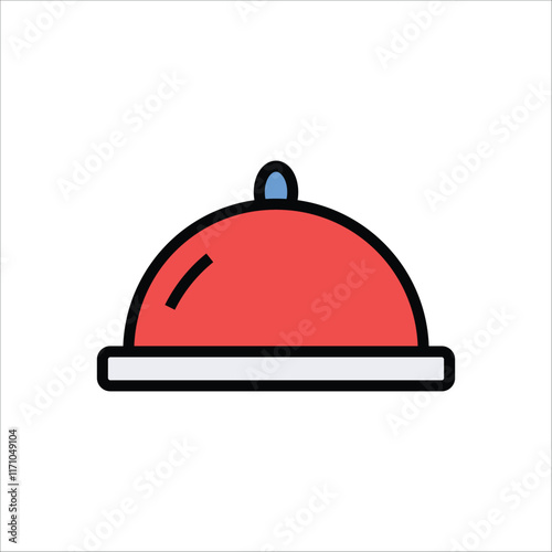 food tray vector icon line template