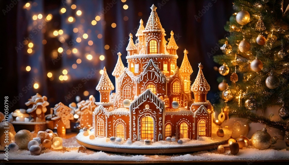 Obraz premium Generated Twinkling fairy lights for a warm and festive atmosphere