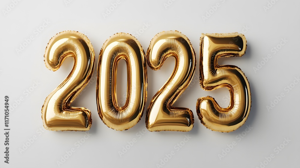 Metallic golden 2025 numbers showcase glossy chrome texture and reflective surfaces in minimalist design, featuring luxury typography and high-end finish with professional lighting effects.
Metallic golden 2025 numbers showcase glossy chrome texture and reflective surfaces in minimalist design, featuring luxury typography and high-end finish with professional lighting effects.
