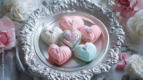 Romantic Silver Embellished...