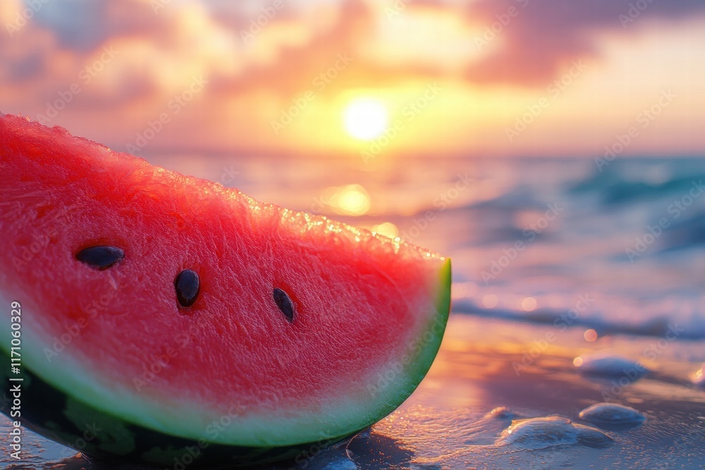 Watermelon Slice at Sunset Beach Watermelon Slice at Sunset Beach