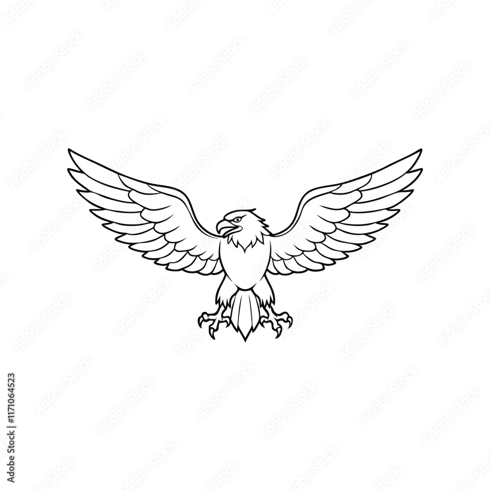 Obraz premium Bold and Fierce Eagle Artwork for Illustrations and Branding