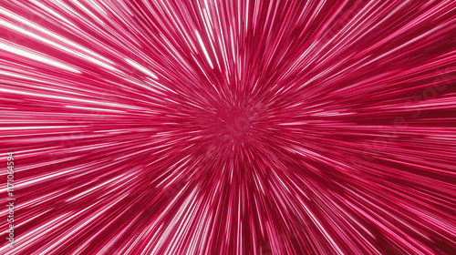 Abstract speed motion background with fast pink lights expanding from center