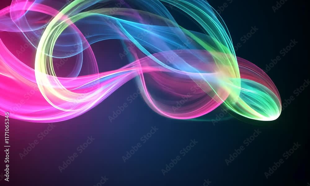 Abstract Neon Waveforms: Intertwined Glowing Pink, Teal, and Green Light Streams Abstract Neon Waveforms: Intertwined Glowing Pink, Teal, and Green Light Streams