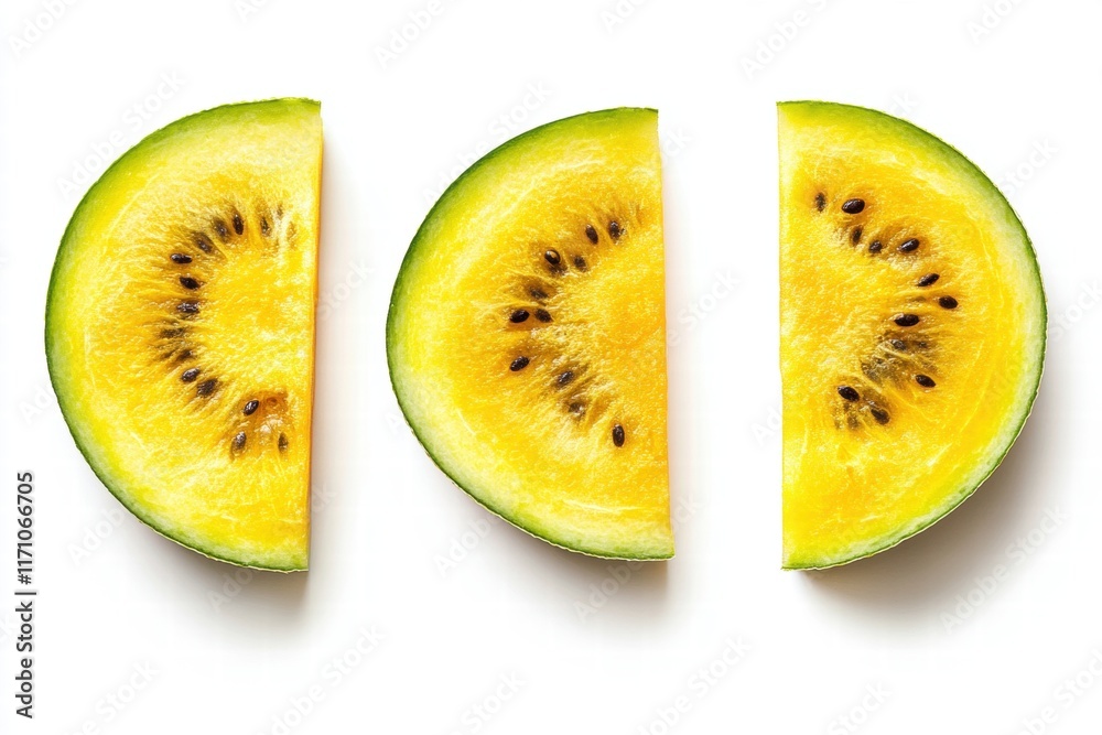 Three Slices of Yellow Watermelon Three Slices of Yellow Watermelon