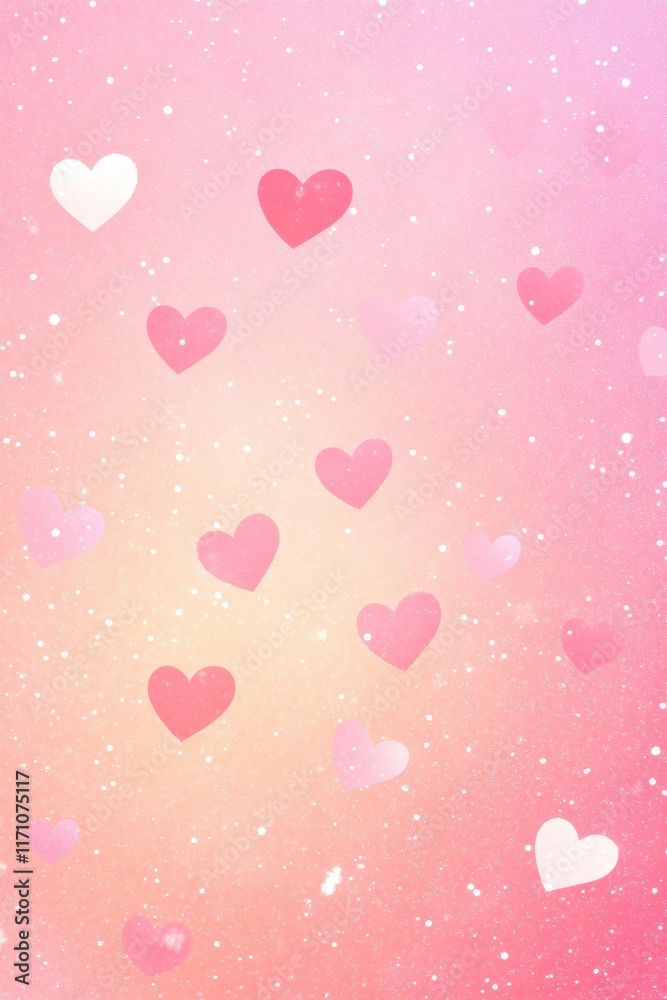 Valentine’s Day greeting card background template with heart shape Valentine’s Day greeting card background template with heart shape