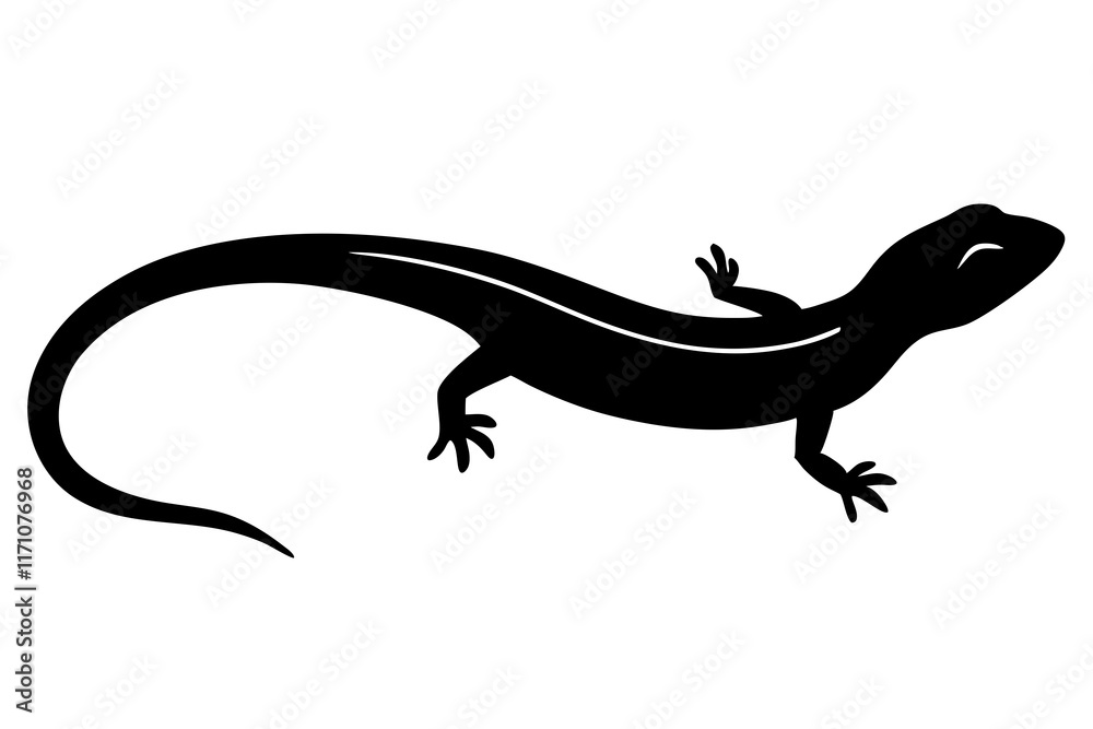 Naklejka premium lizard on white