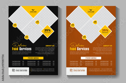 restaurant food flyer poster and flyer template design