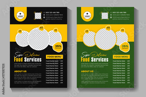 restaurant food flyer poster and flyer template design