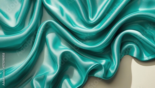 abstract blue silk fabric photo