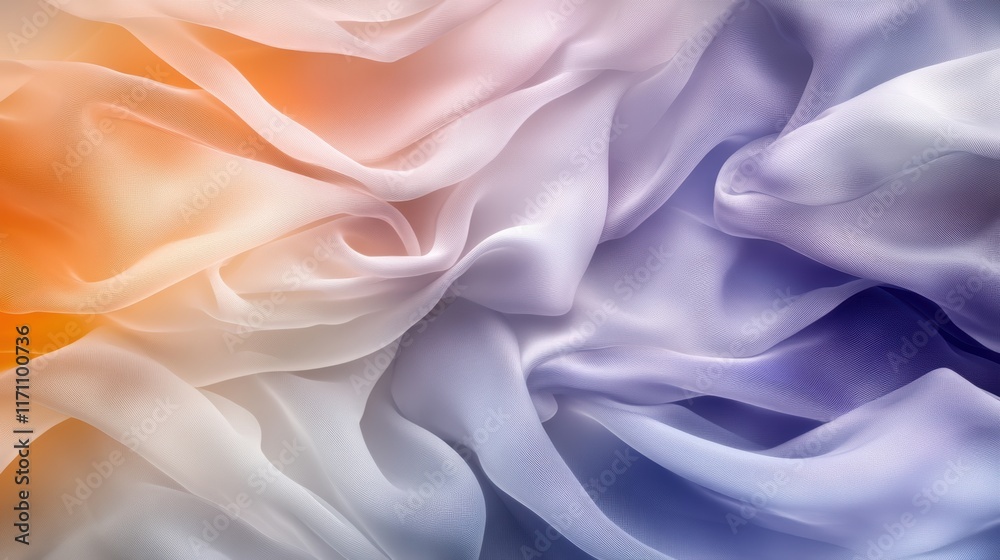 Obraz premium Closeup, textured white and orange fabric detail, showcasing intricate woven pattern