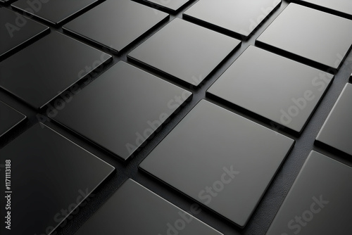 Dark Square 3D Abstract Background