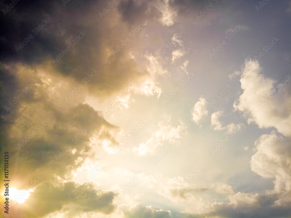 beautiful clouds on sunset sky.The summer sky in the clouds and the sunset rays beautiful clouds on sunset sky.The summer sky in the clouds and the sunset rays