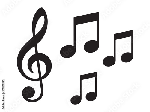 music notes icon vector