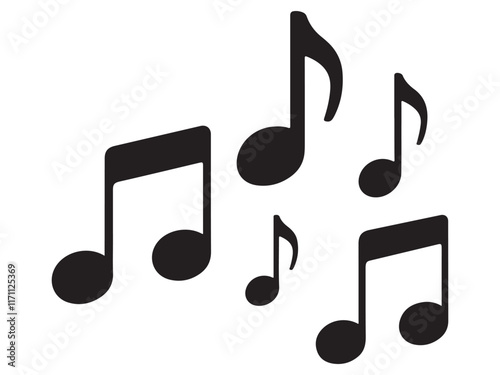music notes icon vector