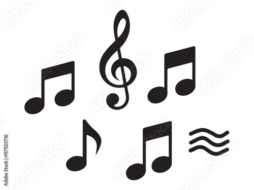 music notes icon vector