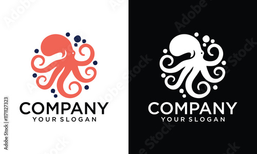 Creative Octopus Logo Design Unique minimalist Octopus logo concept, suitable for the entertainment industry, online shops, sports, you can also use for humans.