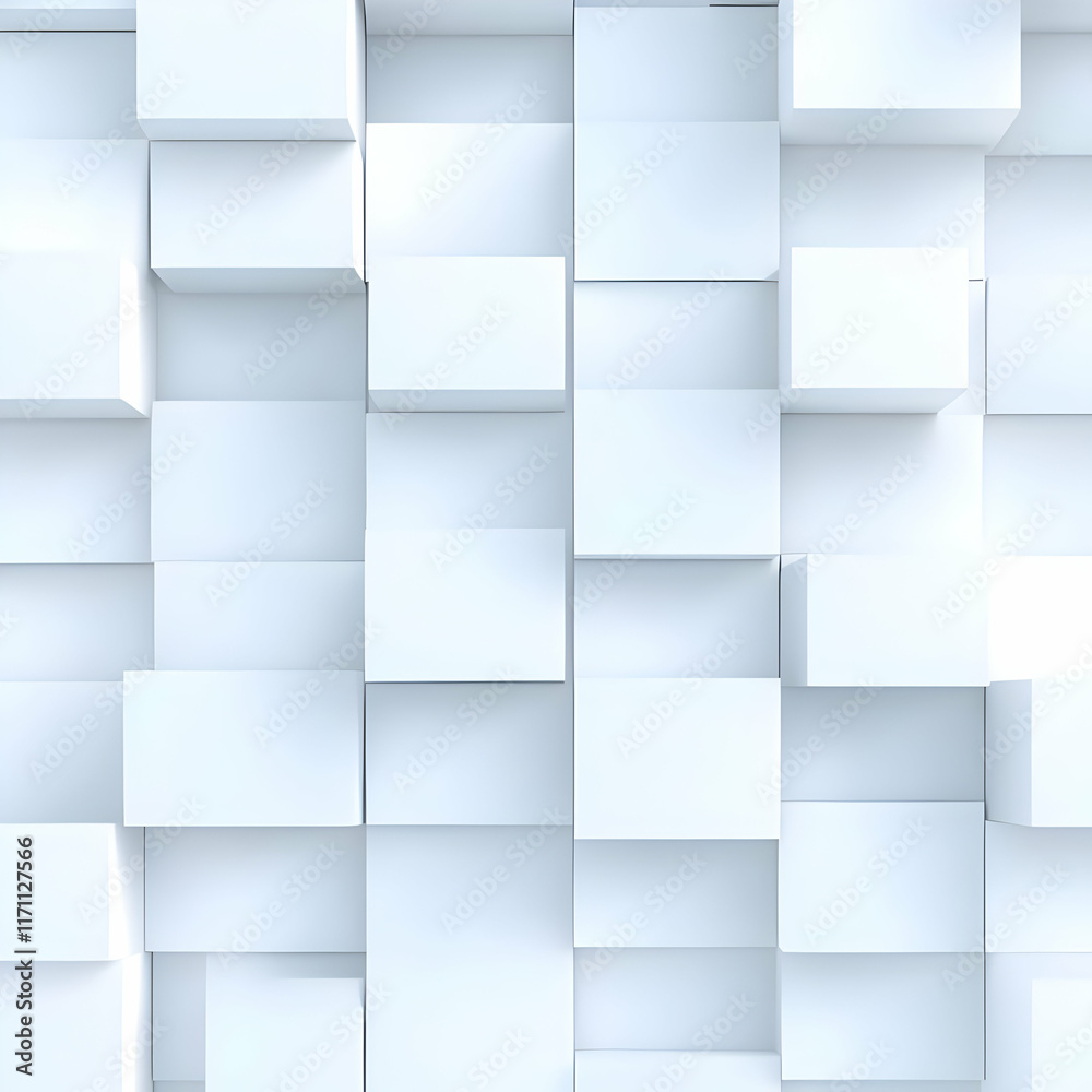 White Cube 3D Abstract Background White Cube 3D Abstract Background