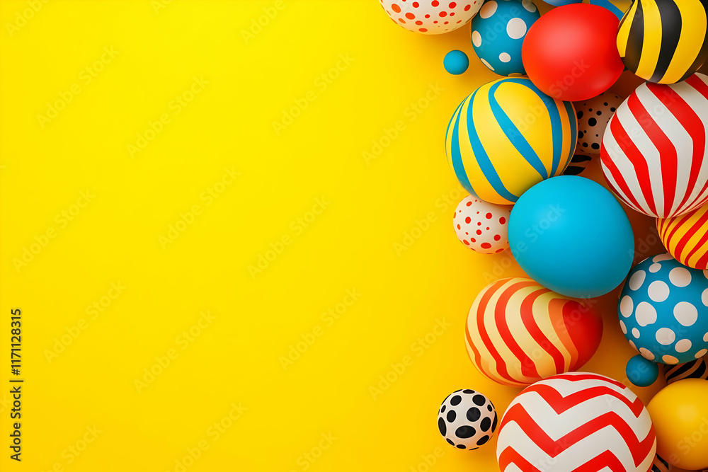 Fototapeta premium Colorful 3D Ball Background Illustration