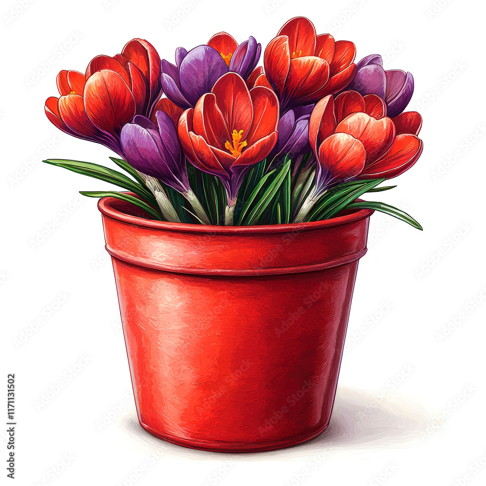 Obraz premium tulips in a pot