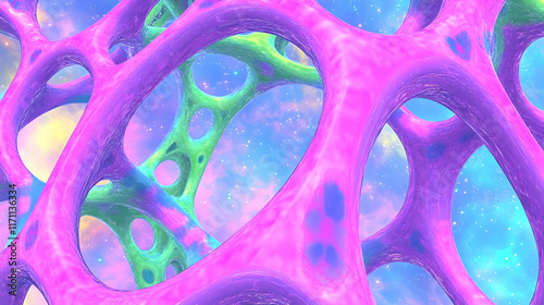 Abstract 3D Nebula Network