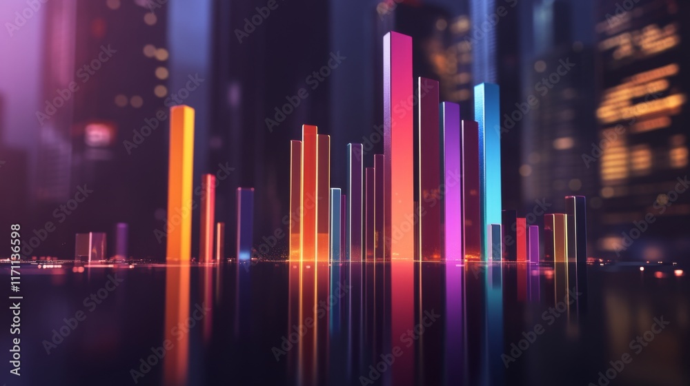 A professional D bar chart with a clean layout, showcasing different financial metrics in distinct colors, complemented by light effects to enhance its visual appeal. A professional D bar chart with a clean layout, showcasing different financial metrics in distinct colors, complemented by light effects to enhance its visual appeal.