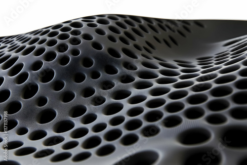 Abstract 3D Black Wave Texture