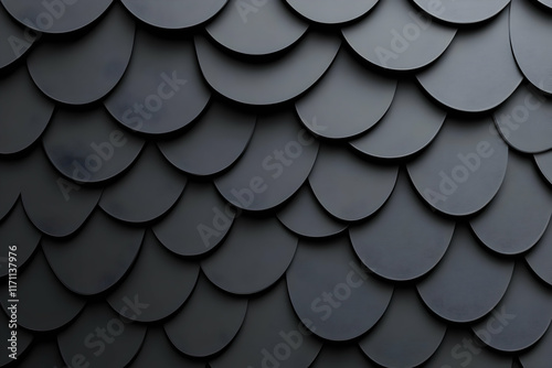 Dark Gray 3D Scale Pattern Background