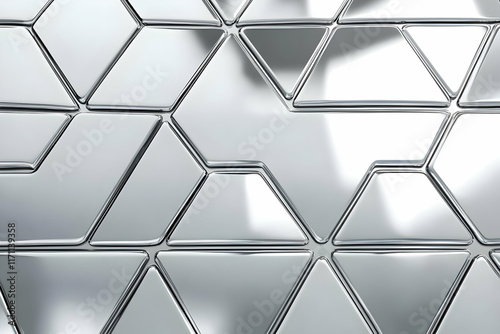 Silver Triangle 3D Abstract Background