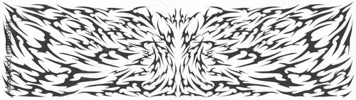 Tribal Symmetrical abstract shape, with a stiff and sharp touch cyber sigilism style. vector Gothic tattoo elements in Abstract black pattern