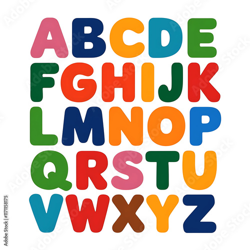 Colorful Alphabet Letters in a Variety of Fall Hues
