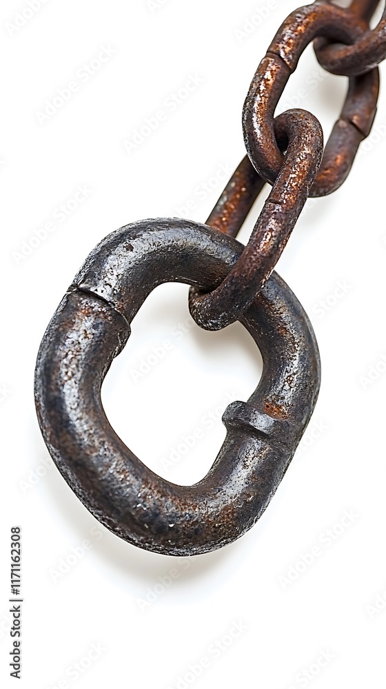 Old rusty chain isolated on white background Old rusty chain isolated on white background