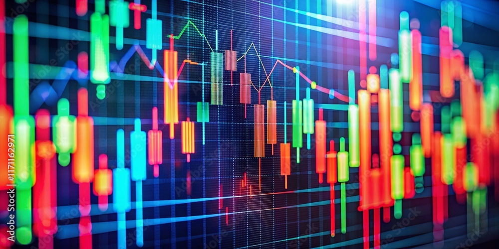 Surreal Close-Up of a Doji Candlestick Chart: Market Indecision Surreal Close-Up of a Doji Candlestick Chart: Market Indecision