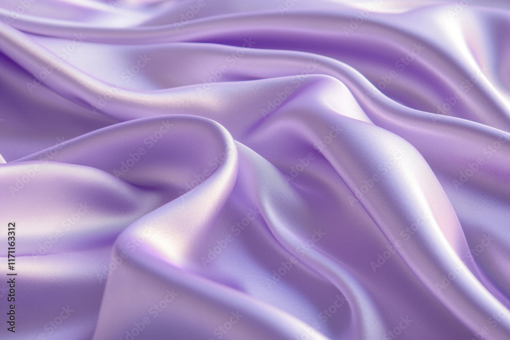 Fototapeta premium Lavender satin fabric with soft folds